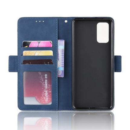 For Galaxy S20 /S20 5G Wallet Style Skin Feel Calf Pattern Leather Case with Separate Card Slot(Blue)-garmade.com