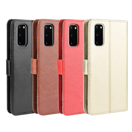 For Galaxy S20 /S20 5G Retro Crazy Horse Texture Horizontal Flip Leather Case , with Holder & Card Slots & Photo Frame(Brown)-garmade.com