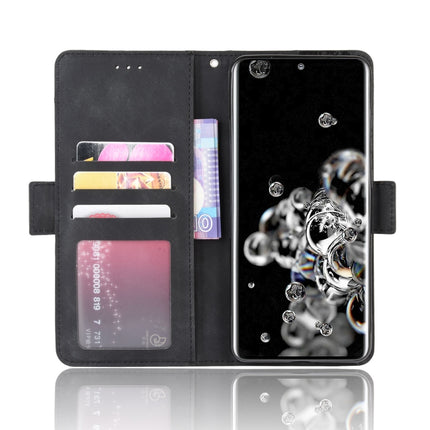 For Galaxy S20 Ultra/S20 Ultra 5G Wallet Style Skin Feel Calf Pattern Leather Case with Separate Card Slot(Black)-garmade.com