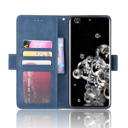 For Galaxy S20 Ultra/S20 Ultra 5G Wallet Style Skin Feel Calf Pattern Leather Case with Separate Card Slot(Blue)-garmade.com