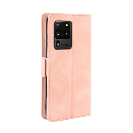 For Galaxy S20 Ultra/S20 Ultra 5G Wallet Style Skin Feel Calf Pattern Leather Case with Separate Card Slot(Pink)-garmade.com