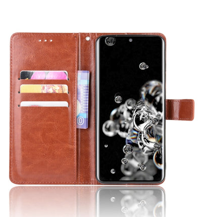 For Galaxy S20 Ultra/S20 Ultra 5G Retro Crazy Horse Texture Horizontal Flip Leather Case , with Holder & Card Slots & Photo Frame(Brown)-garmade.com