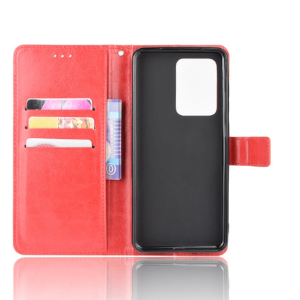 For Galaxy S20 Ultra/S20 Ultra 5G Retro Crazy Horse Texture Horizontal Flip Leather Case , with Holder & Card Slots & Photo Frame(Red)-garmade.com