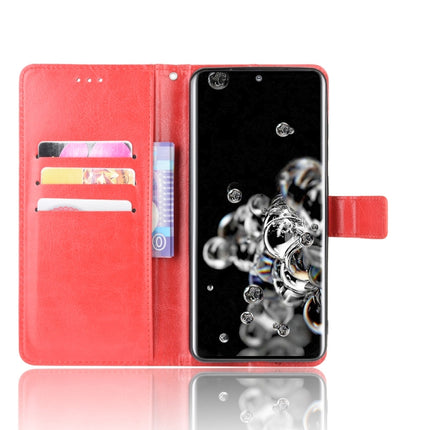 For Galaxy S20 Ultra/S20 Ultra 5G Retro Crazy Horse Texture Horizontal Flip Leather Case , with Holder & Card Slots & Photo Frame(Red)-garmade.com
