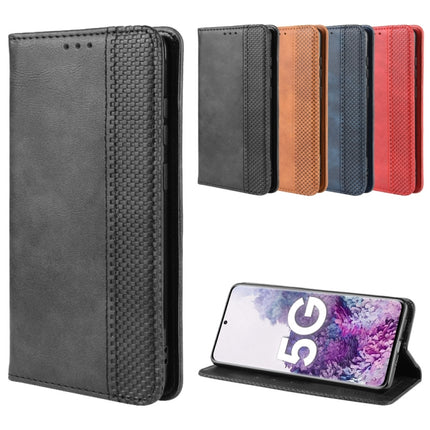 For Galaxy S20+/S20+5G Magnetic Buckle Retro Crazy Horse Texture Horizontal Flip Leather Case , with Holder & Card Slots & Photo Frame(Red)-garmade.com