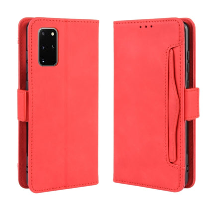 For Galaxy S20+/S20+5G Wallet Style Skin Feel Calf Pattern Leather Case with Separate Card Slot(Red)-garmade.com