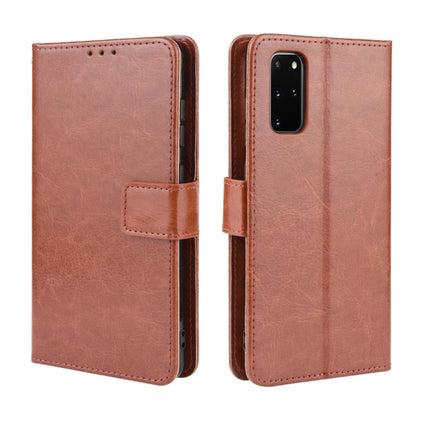 For Galaxy S20+/S20+5G Retro Crazy Horse Texture Horizontal Flip Leather Case with Holder & Card Slots & Photo Frame(Brown)-garmade.com