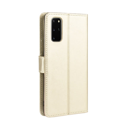For Galaxy S20+/S20+5G Retro Crazy Horse Texture Horizontal Flip Leather Case with Holder & Card Slots & Photo Frame(Gold)-garmade.com