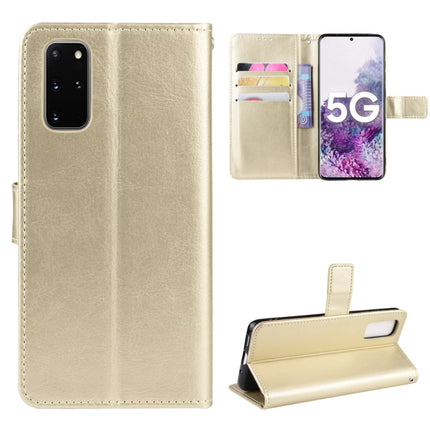 For Galaxy S20+/S20+5G Retro Crazy Horse Texture Horizontal Flip Leather Case with Holder & Card Slots & Photo Frame(Gold)-garmade.com