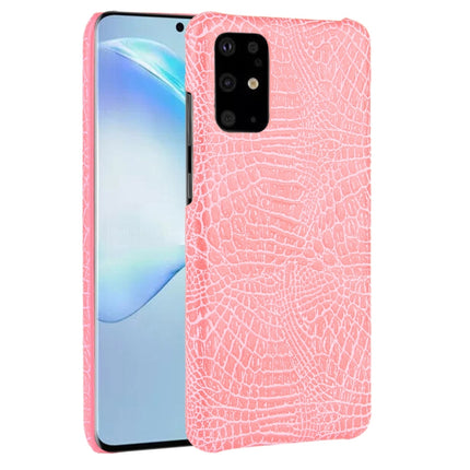 For Galaxy S20/S20 5G Shockproof Crocodile Texture PC + PU Case(Pink)-garmade.com