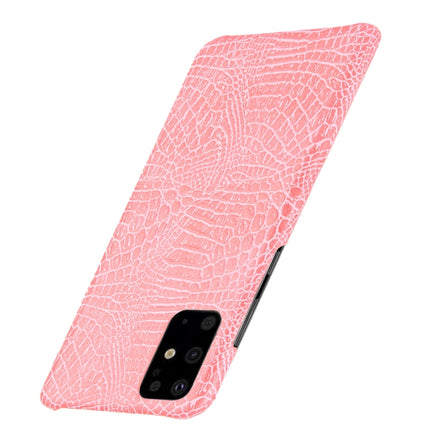 For Galaxy S20/S20 5G Shockproof Crocodile Texture PC + PU Case(Pink)-garmade.com