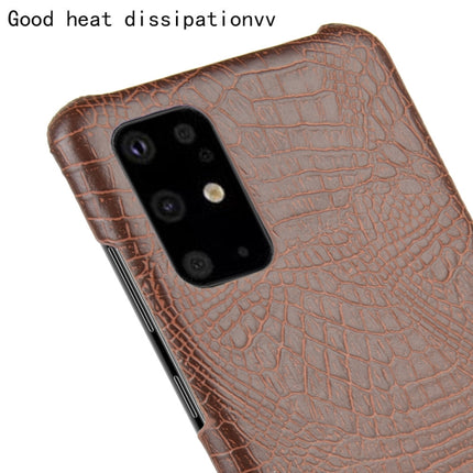 For Galaxy S20/S20 5G Shockproof Crocodile Texture PC + PU Case(Brown)-garmade.com