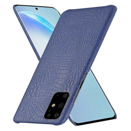 For Galaxy S20/S20 5G Shockproof Crocodile Texture PC + PU Case(Blue)-garmade.com