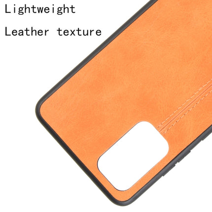For Galaxy S20/S20 5G Shockproof Sewing Cow Pattern Skin PC + PU + TPU Case(Orange)-garmade.com