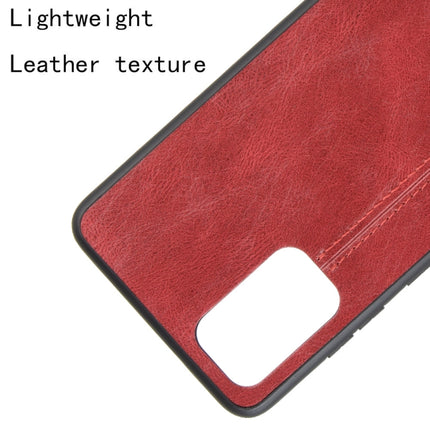 For Galaxy S20+ Shockproof Sewing Cow Pattern Skin PC + PU + TPU Case(Red)-garmade.com
