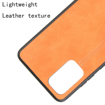 For Galaxy S20+ Shockproof Sewing Cow Pattern Skin PC + PU + TPU Case(Orange)-garmade.com