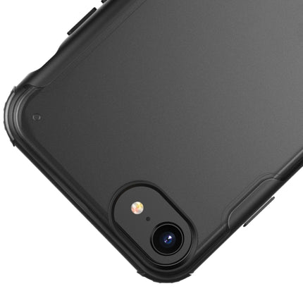 For iPhone SE 2020 Four-corner Shockproof TPU + PC Protective Case(Black)-garmade.com