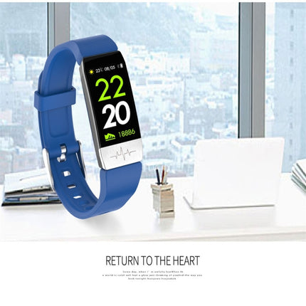 T1 1.14 inch Color Screen Smart Watch IP67 Waterproof,Support Call Reminder /Heart Rate Monitoring/Sedentary Reminder/Sleep Monitoring/ECG Monitoring(Blue)-garmade.com