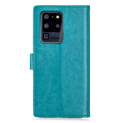For Galaxy S20 Ultra Crazy Horse Texture Horizontal Flip Leather Case with Holder & Card Slots & Wallet & Photo Frame(Blue)-garmade.com