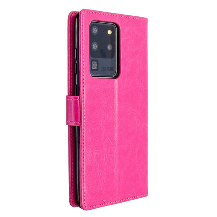 For Galaxy S20 Ultra Crazy Horse Texture Horizontal Flip Leather Case with Holder & Card Slots & Wallet & Photo Frame(Rose)-garmade.com