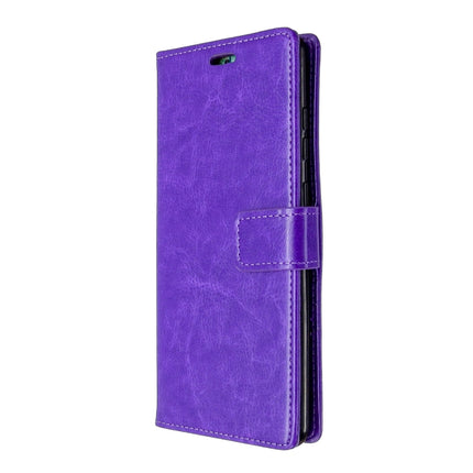 For Galaxy S20 Ultra Crazy Horse Texture Horizontal Flip Leather Case with Holder & Card Slots & Wallet & Photo Frame(Purple)-garmade.com