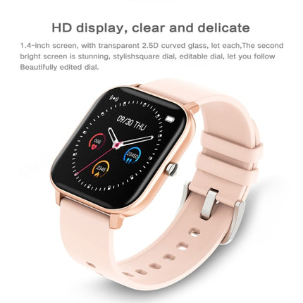 P8 1.4 inch Color Screen Smart Watch IPX7 Waterproof,Support Call Reminder /Heart Rate Monitoring/Sleep Monitoring/Blood Pressure Monitoring/Blood Oxygen Monitoring(Pink)-garmade.com