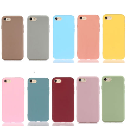 For iPhone SE 2020 Solid Color Frosted TPU Phone Case(Green)-garmade.com