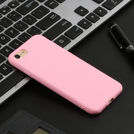 For iPhone SE 2020 Solid Color Frosted TPU Phone Case(Magenta)-garmade.com