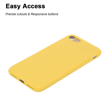 For iPhone SE 2020 Solid Color Frosted TPU Phone Case(Yellow)-garmade.com