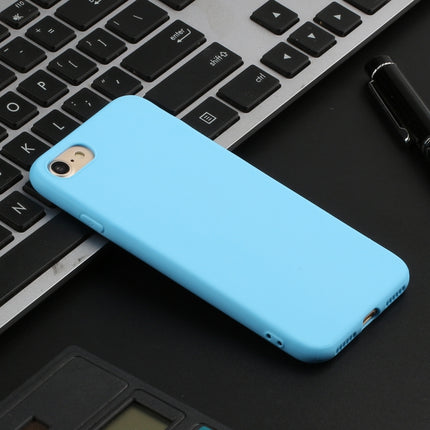 For iPhone SE 2020 Solid Color Frosted TPU Phone Case(Skay Blue)-garmade.com