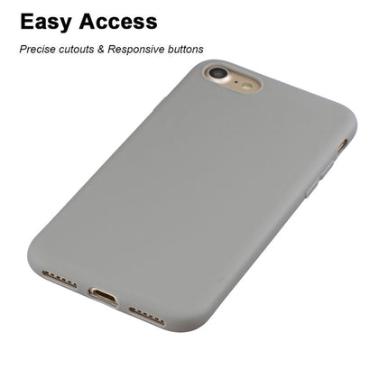 For iPhone SE 2020 Solid Color Frosted TPU Phone Case(Grey)-garmade.com