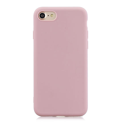 For iPhone SE 2020 Solid Color Frosted TPU Phone Case(Pink)-garmade.com