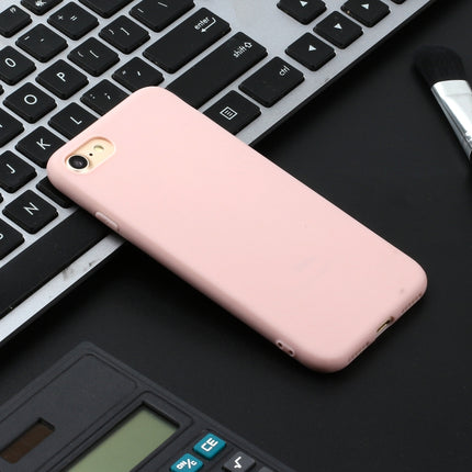 For iPhone SE 2020 Solid Color Frosted TPU Phone Case(Pink)-garmade.com