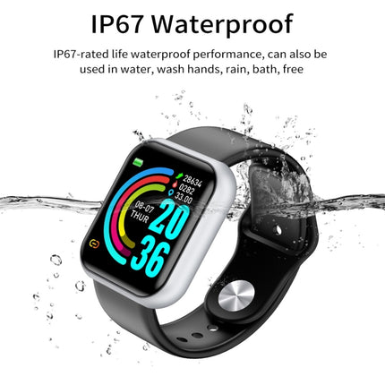 D20 1.3inch IPS Color Screen Smart Watch IP67 Waterproof,Support Call Reminder /Heart Rate Monitoring/Blood Pressure Monitoring/Sedentary Reminder(Silver)-garmade.com