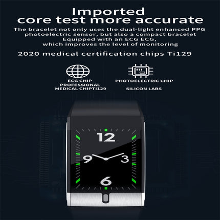 E66 1.08inch TFT Color Screen Smart Watch IP68 Waterproof,Support Temperature Monitoring/ECG function /Heart Rate Monitoring/Blood Pressure Monitoring/Blood Oxygen Monitoring(Blue)-garmade.com