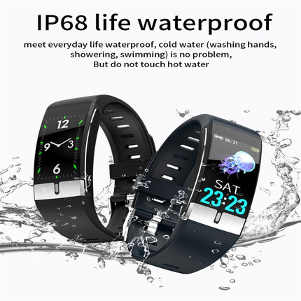 E66 1.08inch TFT Color Screen Smart Watch IP68 Waterproof,Support Temperature Monitoring/ECG function /Heart Rate Monitoring/Blood Pressure Monitoring/Blood Oxygen Monitoring(Black)-garmade.com