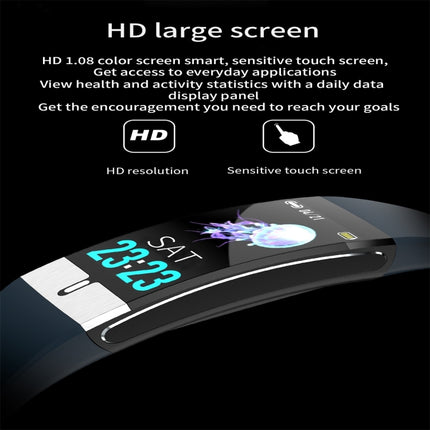 E66 1.08inch TFT Color Screen Smart Watch IP68 Waterproof,Support Temperature Monitoring/ECG function /Heart Rate Monitoring/Blood Pressure Monitoring/Blood Oxygen Monitoring(Red)-garmade.com