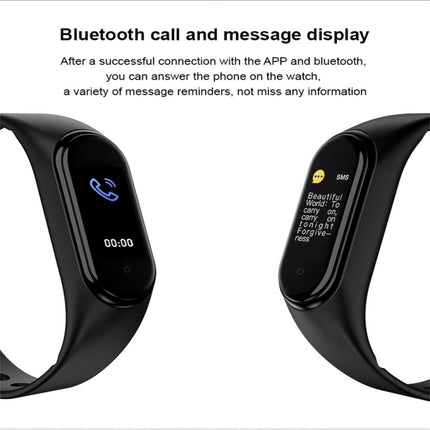 KM5 0.96inch Color Screen Phone Smart Watch IP68 Waterproof,Support Bluetooth Call/Bluetooth Music/Heart Rate Monitoring/Blood Pressure Monitoring(Black)-garmade.com