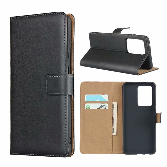 For Galaxy S20 Ultra Leather Horizontal Flip Holster With Magnetic Clasp and Bracket and Card Slot and Wallet(Black)-garmade.com