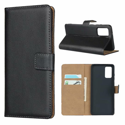 For Galaxy S20 Plus Leather Horizontal Flip Holster With Magnetic Clasp and Bracket and Card Slot and Wallet(Black)-garmade.com