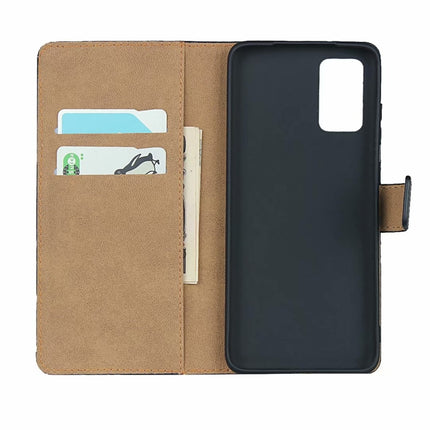For Galaxy S20 Plus Leather Horizontal Flip Holster With Magnetic Clasp and Bracket and Card Slot and Wallet(Black)-garmade.com