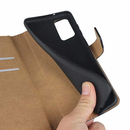 For Galaxy S20 Plus Leather Horizontal Flip Holster With Magnetic Clasp and Bracket and Card Slot and Wallet(Black)-garmade.com