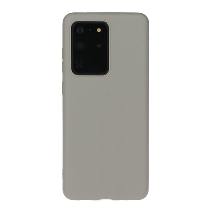For Galaxy S20 Ultra Solid Color Frosted TPU Phone Case(Gray)-garmade.com