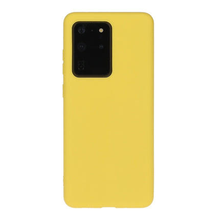 For Galaxy S20 Ultra Solid Color Frosted TPU Phone Case(Yellow)-garmade.com