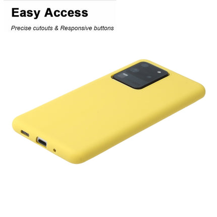 For Galaxy S20 Ultra Solid Color Frosted TPU Phone Case(Yellow)-garmade.com