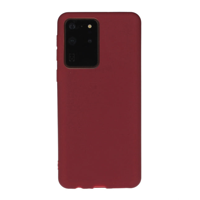 For Galaxy S20 Ultra Solid Color Frosted TPU Phone Case(Red)-garmade.com