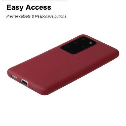 For Galaxy S20 Ultra Solid Color Frosted TPU Phone Case(Red)-garmade.com