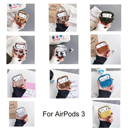 For Apple AirPods Pro Plush Bluetooth Headphone Protective Case(Brown)-garmade.com
