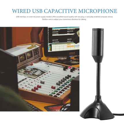 Dedicate USB Capacitive Mini Microphone Stand for PC Laptop Notebook Recording Wired Device-garmade.com
