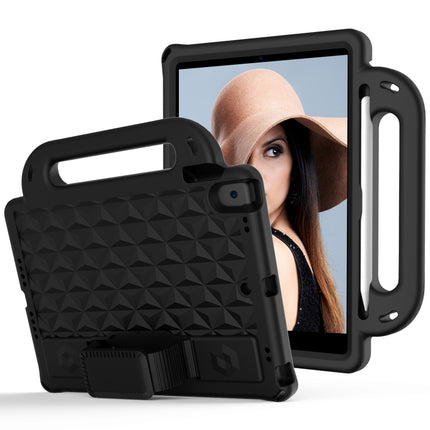 Diamond Texture Design EVA Children Shockproof Protective Case with Strap For iPad 10.2 2021 / 2020 / 2019 / Pro 10.5(Black)-garmade.com